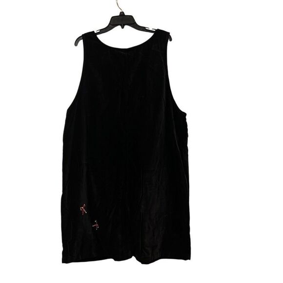 Quaker Factory Black velvet candy cane dress and shacket NWT Sz.1X - Picture 2 of 7